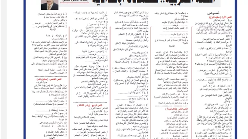 مراجعة ليلة الامتحان في اللغة العربية للشهادة الإعدادية