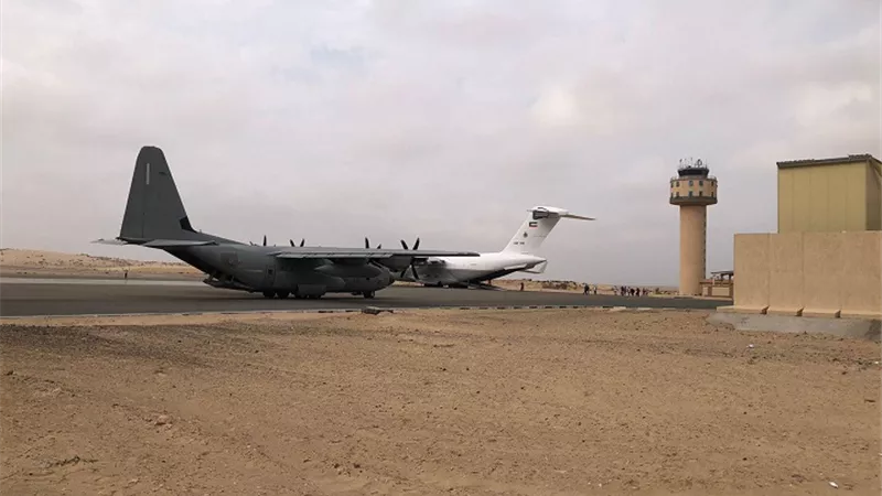 مطار العريش الدولي يستقبل طائرة مساعدات بلجيكية لصالح قطاع غزة