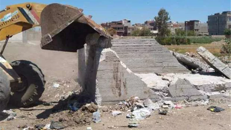 إزالة ٦٦ حالة تعدي على أملاك الدولة بدمياط
