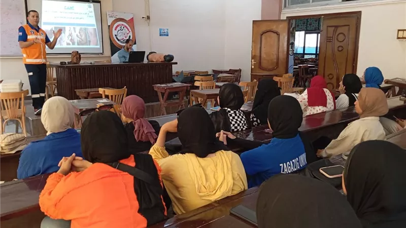 جامعةالزقازيق تنظم دورة تدريبية عن الإسعافات الأولية للجوالة