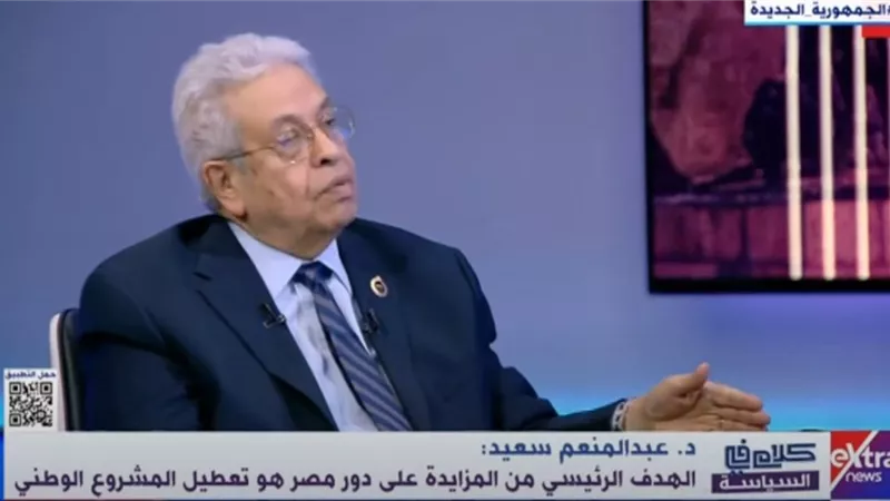 عبدالمنعم سعيد: المنظمات المسلحة كسرت فكرة الدولة الفلسطينية