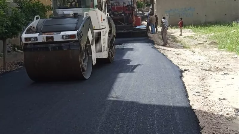 رصف شارع المعهد الدينى ببلطيم
