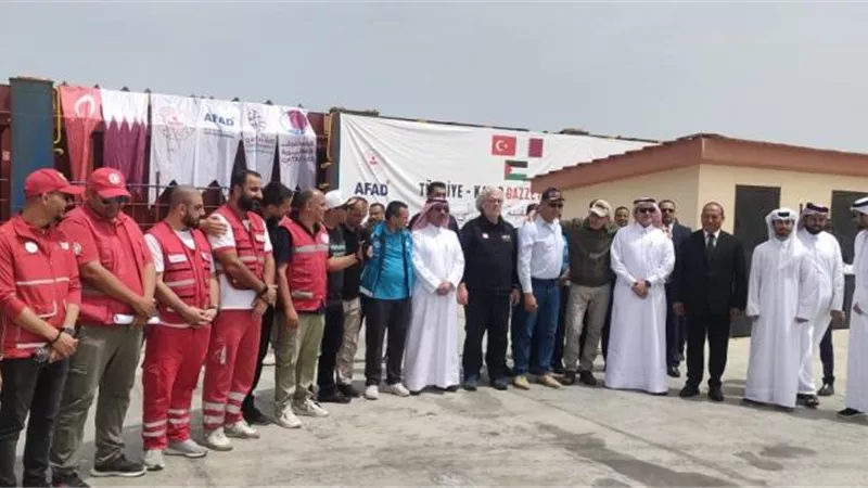وصول سفينة قطرية تركية تحمل المساعدات الإنسانية والإغاثية لغزة