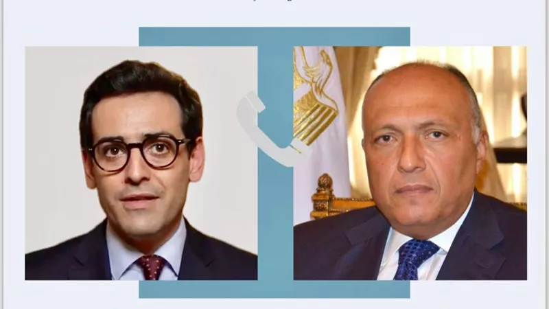 وزير الخارجية سامح شكري يُجري اتصالاً مع وزير الخارجية الفرنسي