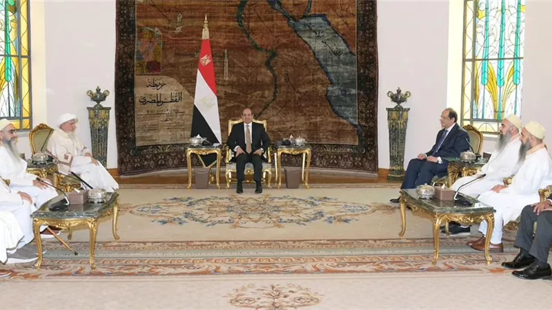 الرئيس يستقبل سلطان طائفة البهرة بالهند