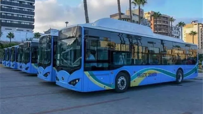 لأول مره أتوبيس نقل عام لمطار برج العرب