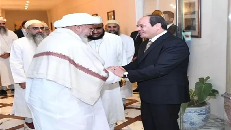 السيسى يشيد بدور طائفة البهرة في ترميم المساجد الأثرية بالقاهرة