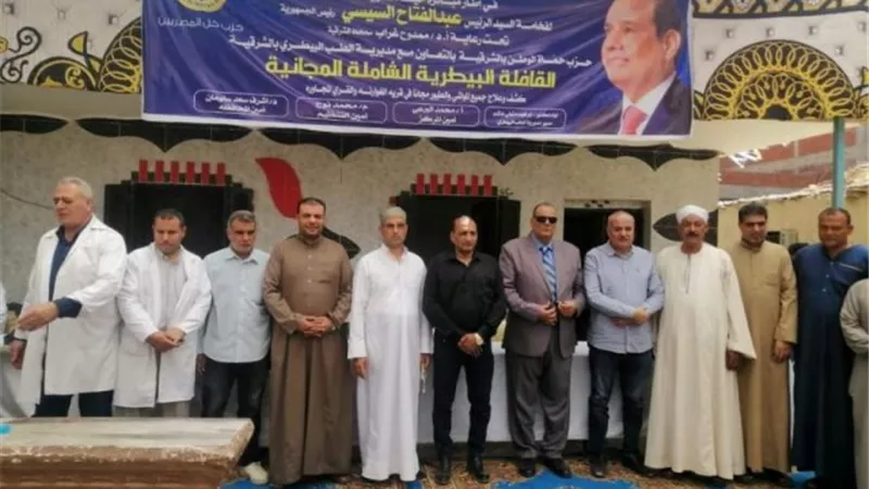 قافلة بيطرية مجانية لقرية الغوارنة بمركز ابو حماد