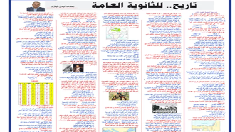 أبرز مراجعات نهائيه في التاريخ للثانوية العامة 2024
