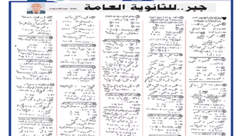 مراجعة نهائية في الجبر للثانوية العامة 2024..تضمن لك التفوق