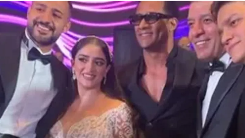 بالصور.. محمد رمضان فى حفل زفاف ابنة مصطفى كامل