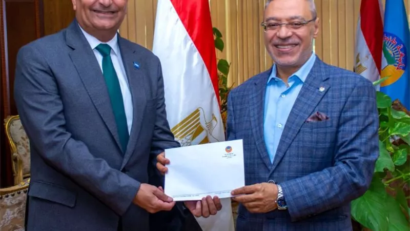 رئيس جامعة طنطا يستقبل عميد كلية التربية الرياضية الجديد