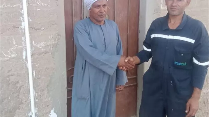 إطلاق أول شعلة غاز طبيعي بقرية بلاد المال بحرى بمركز ابو تشت