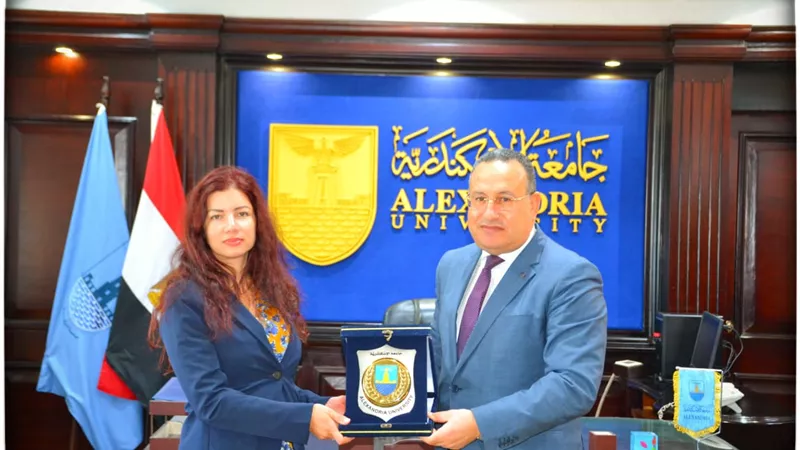 رئيس جامعة الإسكندرية يستقبل قنصل عام فرنسا