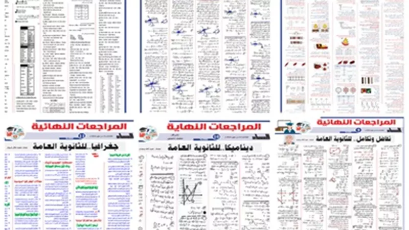 للثانوية العامة 2024..أبرز المراجعات النهائية في 8 مواد دراسية