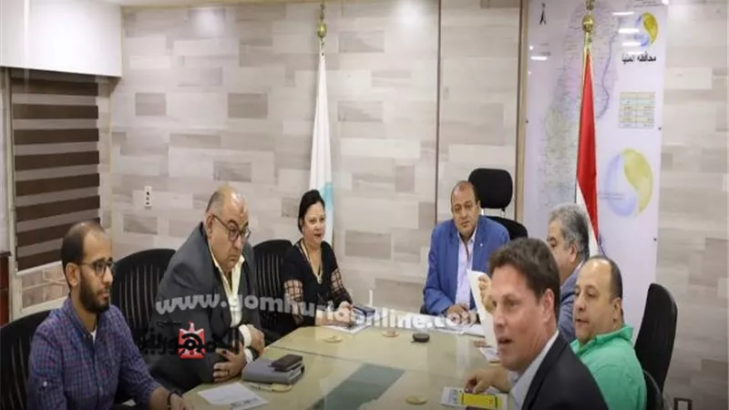 رئيس مياه المنيا يسقبل الوفد الألمانى لبرنامج تحسين خدمات المياه