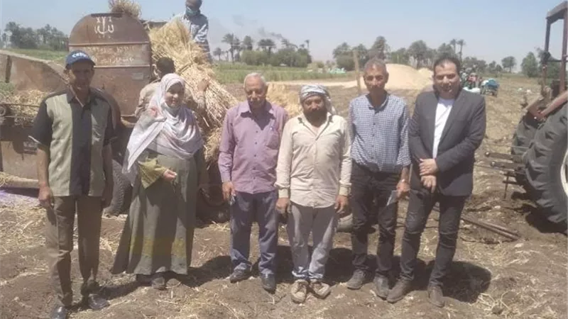 حصاد حقول الحملة القومية للنهوض بمحصول القمح بملوي