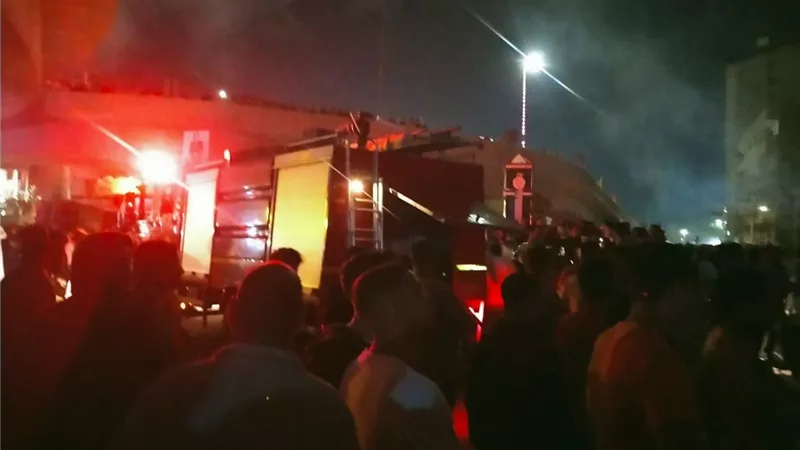 حريق هائل في عقار من 12 طابق فى مدينة طلخا بالدقهلية - صور