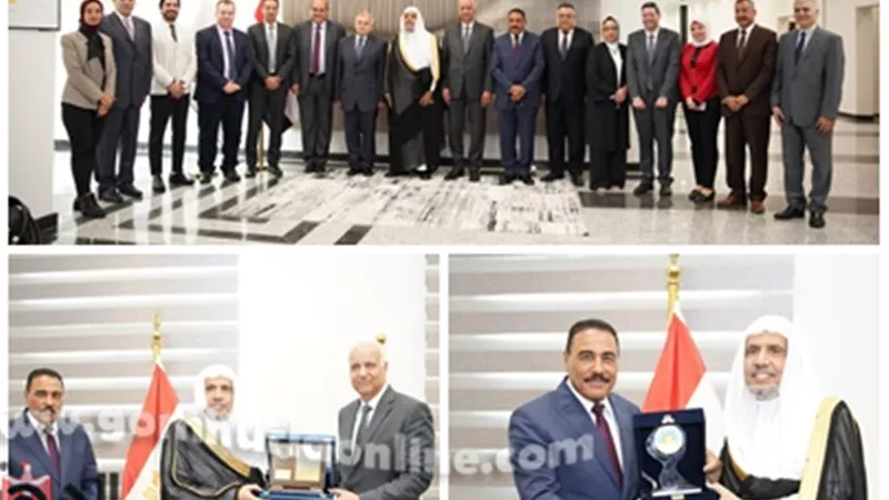 محافظ مطروح يلتقي رئيس رابطة الجامعات الاسلامية بالعلمين الجديدة
