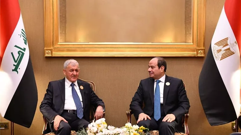 الرئيس السيسي يستعرض مع نظيره العراقي جهود التهدئة في غزة