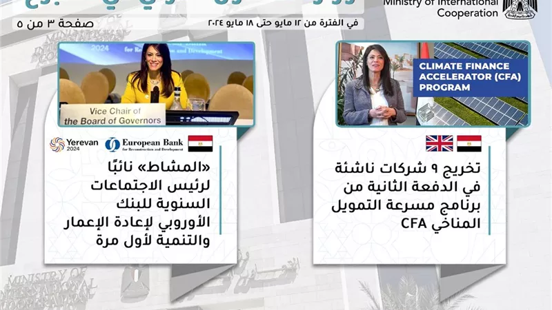 التعاون الدولي في أسبوع.. اتفاقيات بين القطاعين الحكومي والخاص والتمويل الدولية