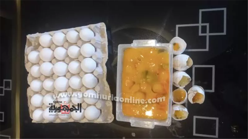 ضبط ٤٥٠ كرتونة بيض غير صالحه للاستهلاك الادامى بالسويس