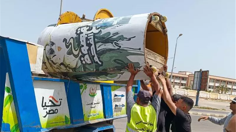حملات مستمرة لإزالة مخالفات البناء والإشغالات بدمياط الجديدة صور
