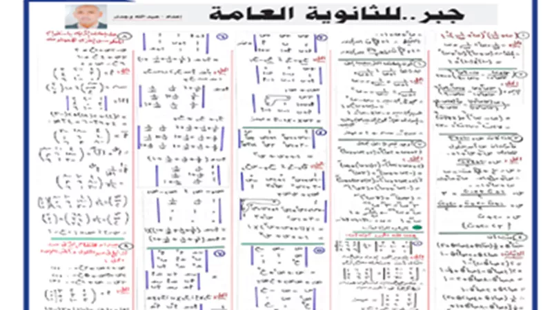 أبرز مراجعة نهائية في الجبر للثانوية العامة 2024..تضمن لك التفوق