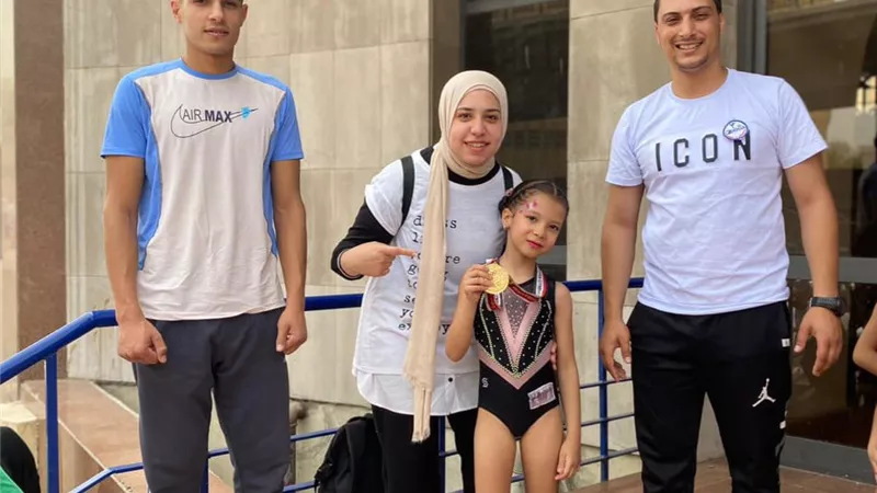 حنين احمد تحصد ذهبية بطولة الجمهورية للجمباز