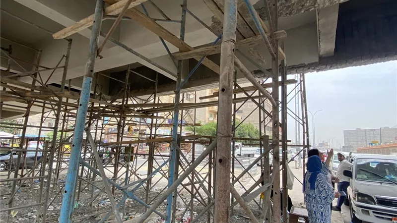 تسريع اعمال رفع كفاءة كوبري الناموس بباكوس