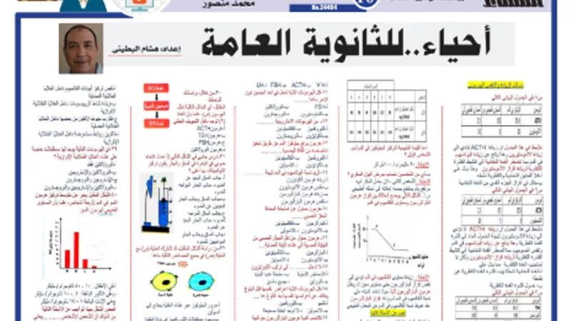 مراجعة نهائية في الأحياء للثانوية العامة2024..تضمن لك التفوق