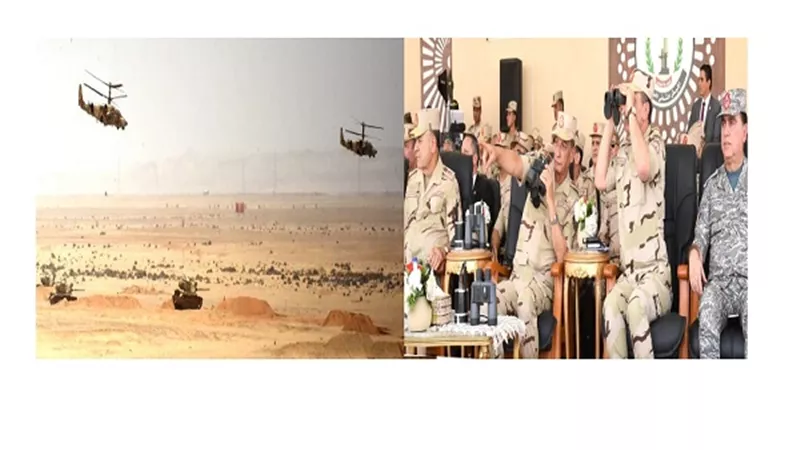 وزير الدفاع يشهد مشروعا تكتيكيا بالذخيرة الحية بنطاق الجيش الثانى