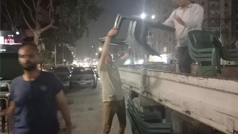 رفع ٢٤١ اشغال ومصادرة ٥ تكاتك تسير عكس الاتجاه فى العمرانية
