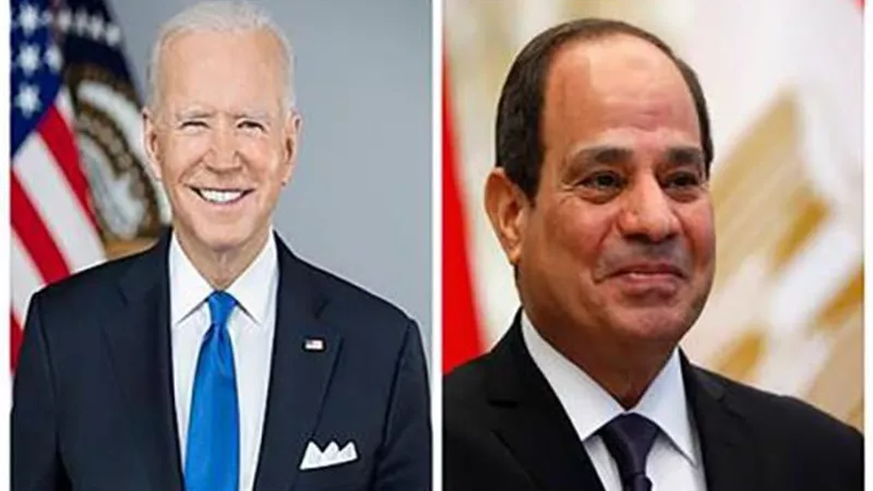 السيسى وبايدن يتفقان على دفع كميات من المساعدات الإنسانية والوقود لأهالي غزة
