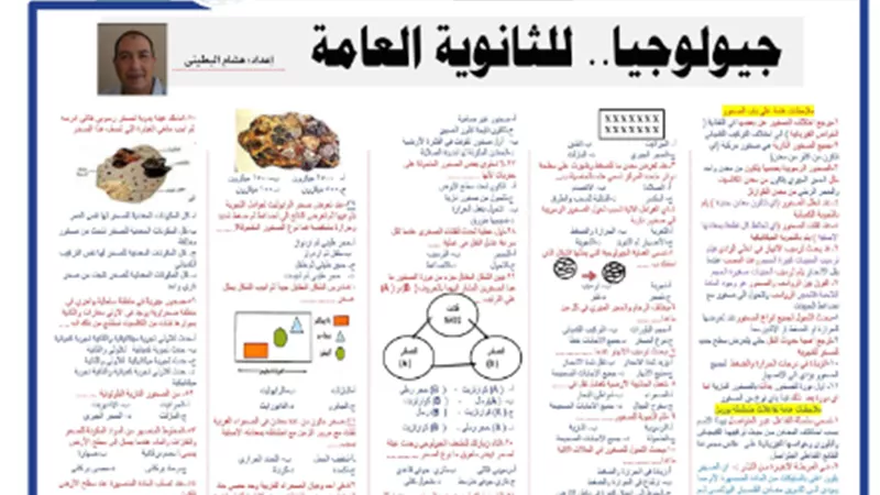 مراجعة نهائية..روشتة التفوق في الجيولوجيا للثانوية العامة 2024