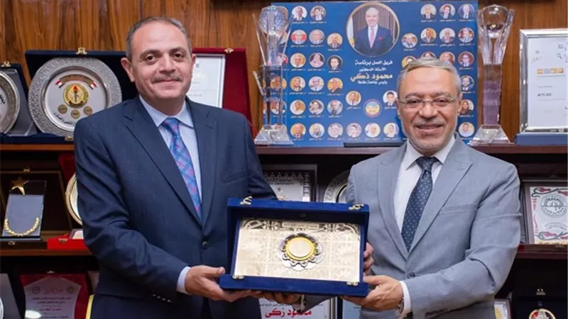 بحث سبل التعاون بين جامعة طنطا ورئيس مجلس ادارة مؤسسة دار التحرير