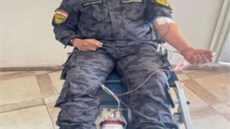 لإنقاذ المرضى..الأمن المركزى ينظم حملة للتبرع بالدم