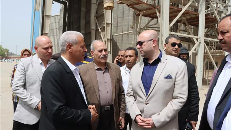 محافظ بني سويف يتابع ميدانيا أعمال توريد القمح