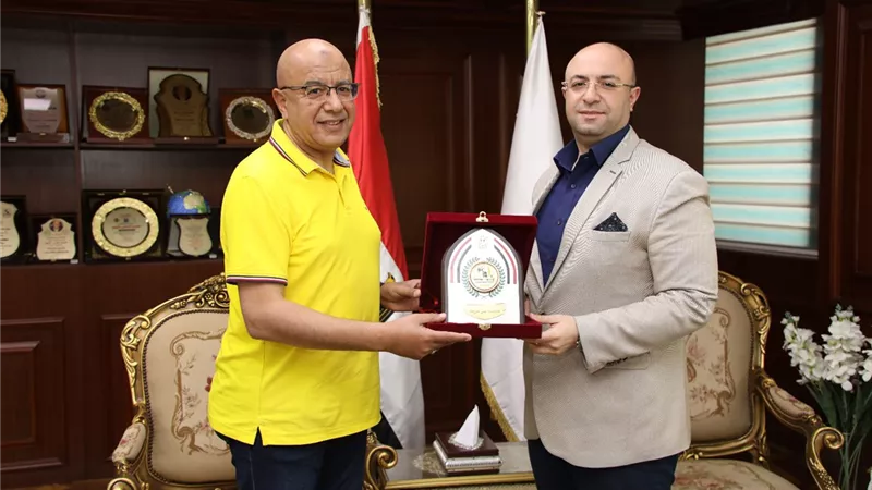 غنيم يستقبل وكيل وزارة الصحه الجديده ببنى سويف