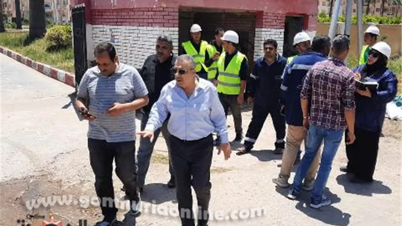 رئيس مياه دمياط يتفقد روافع مصيف رأس البر