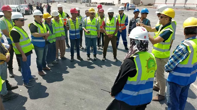 مناورات بميناء دمياط تفترض نشوب حريق وسقوط مصابين