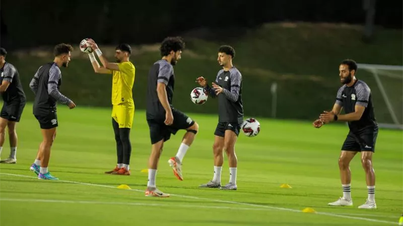شاهد.. نجم الأهلى يظهر في تدريبات منتخب فلسطين
