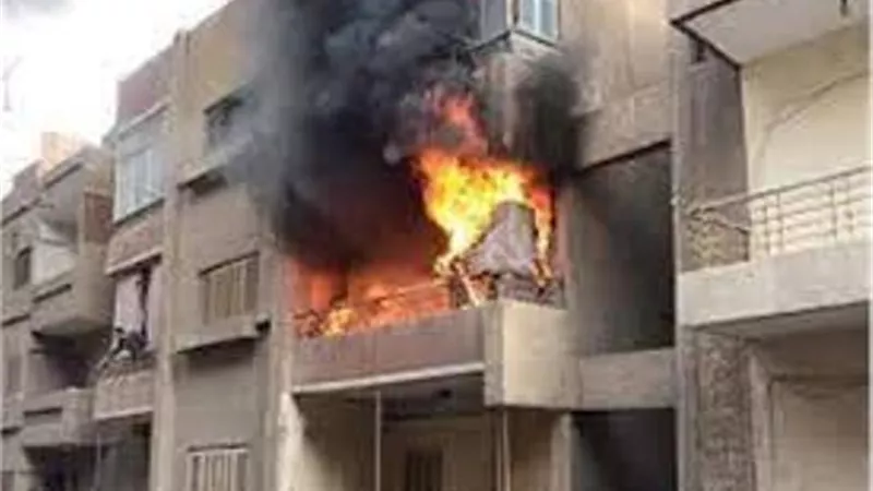 مصرع مواطن إثر حريق شقة سكنية فى حلوان
