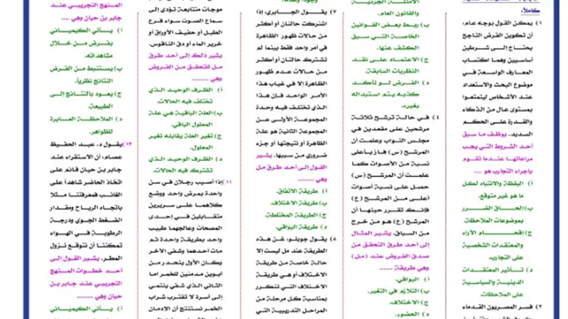 المراجعة النهائية في المنطق للثانوية العامة 2024