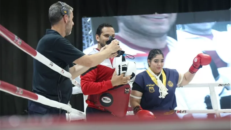 شهد مصطفى تحصد ذهبية بطولة العالم للمواى تاى باليونان