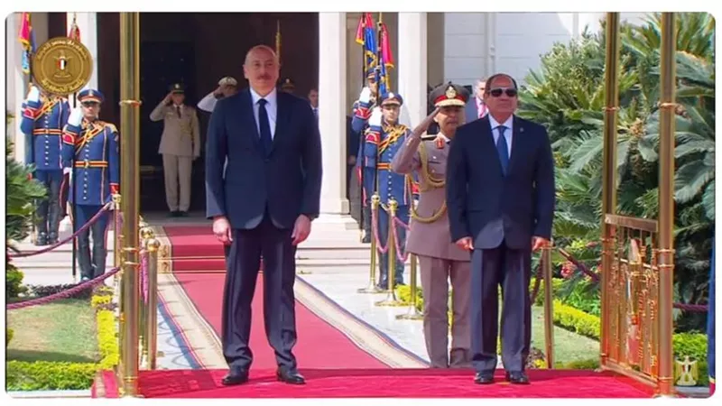 الرئيس السيسي يستقبل رئيس أذربيجان بقصر الاتحادية