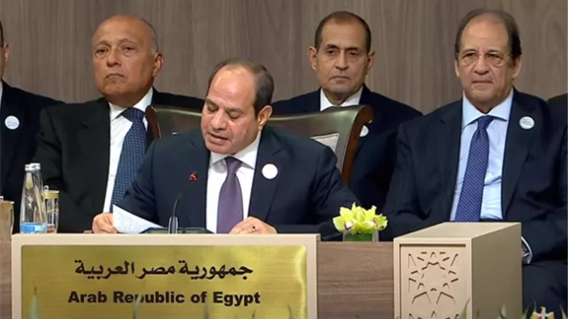 السيسي: السبيل الوحيد لإحلال السلام يكمن في علاج جذور الصراع من خلال حل الدولتين