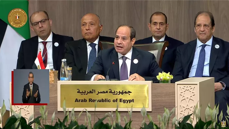 الرئيس السيسي: إسرائيل تتحمل مسؤولية الأزمة الإنسانية في غزة