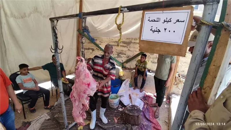 طرح لحوم بلدية سعر الكيلو ٢٠٠ جنيه بالخارجة