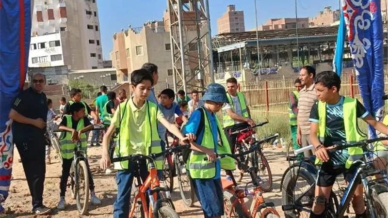 انطلاق ماراثون الدراجات احتفالا باليوم العالمي للدراجات بالمنيا